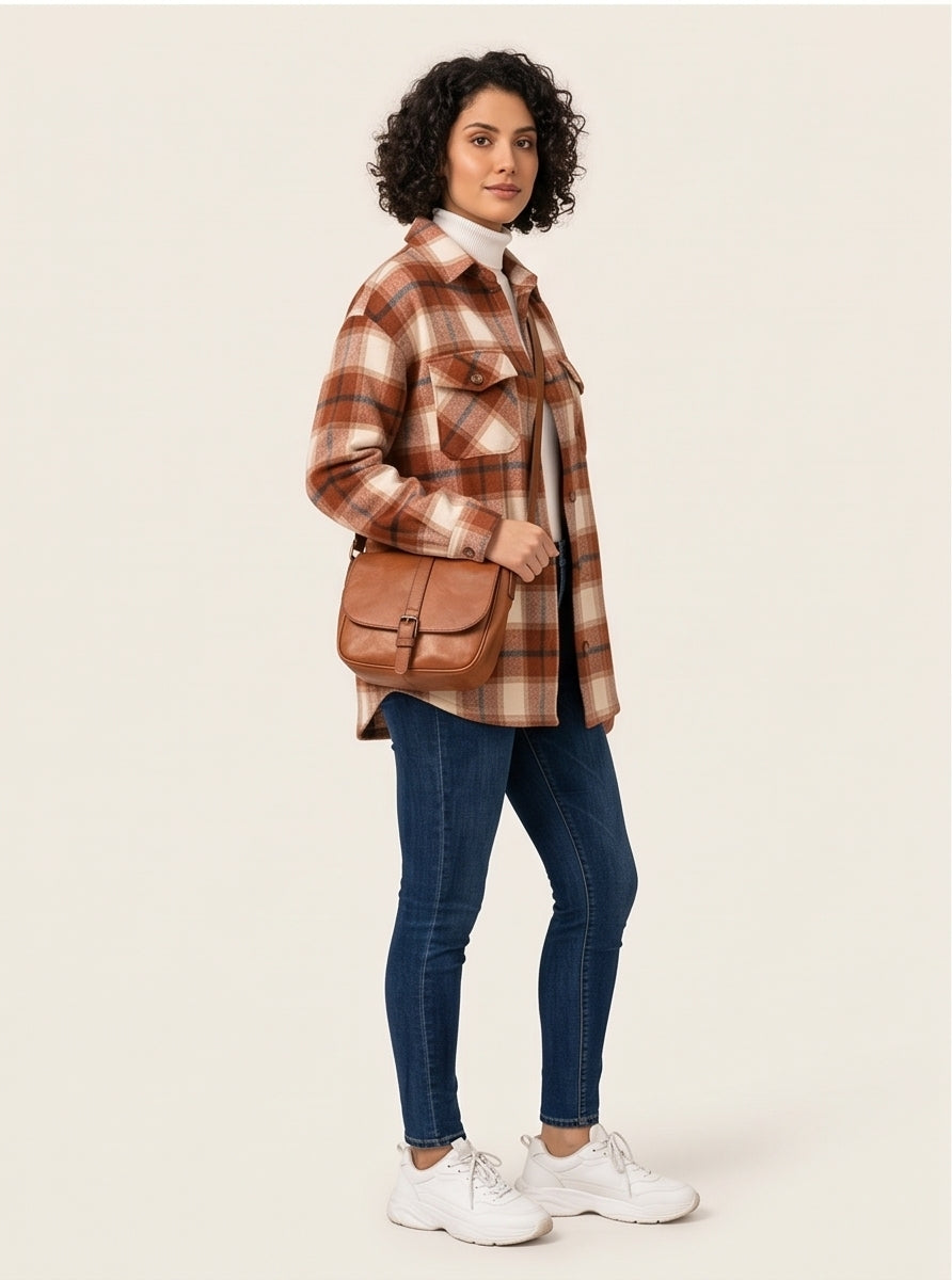 Oversized Plaid Flannel Shirt