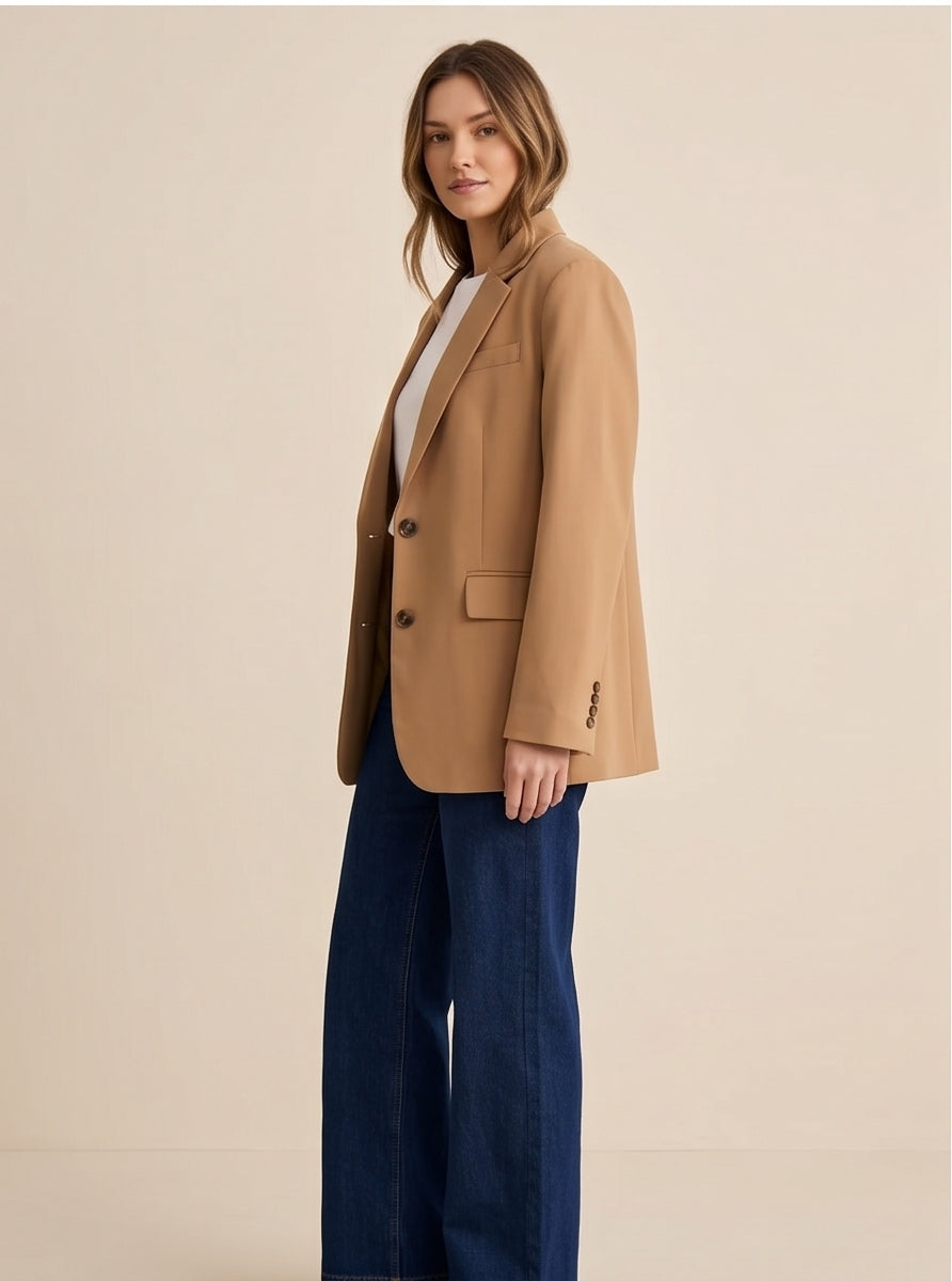 Oversized Camel Blazer The Everyday Elevated Essential