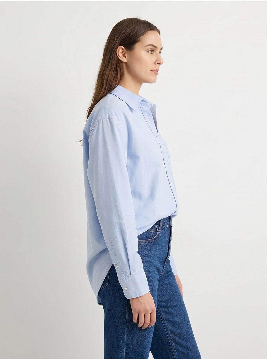 Pale Blue Oversized Oxford Shirt