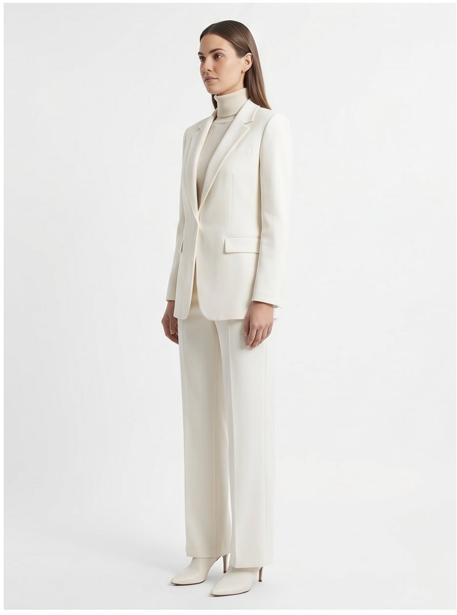 White Tailored Structured Blazer