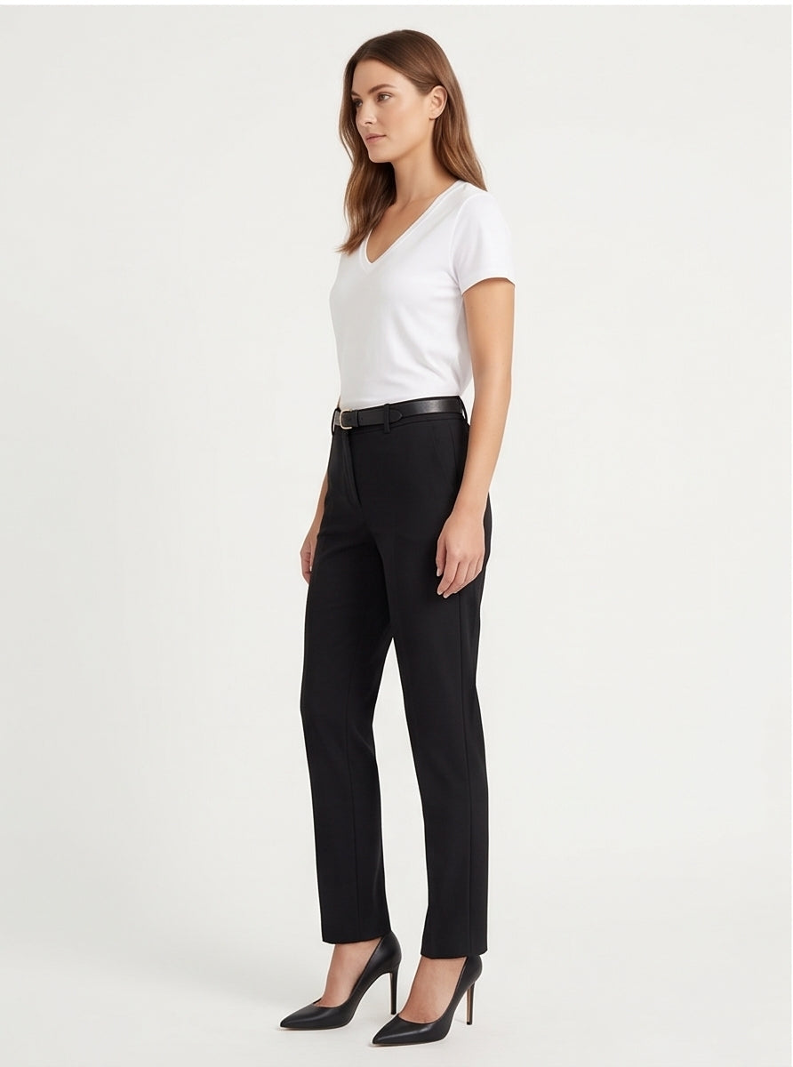 Slim Black Tailored Trousers