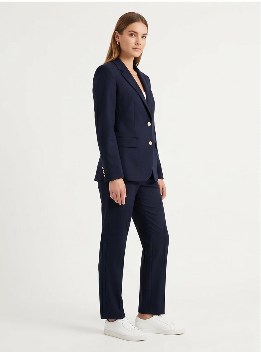 Structured Navy Tailored Blazer