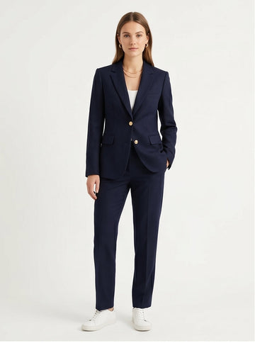 Structured Navy Tailored Blazer