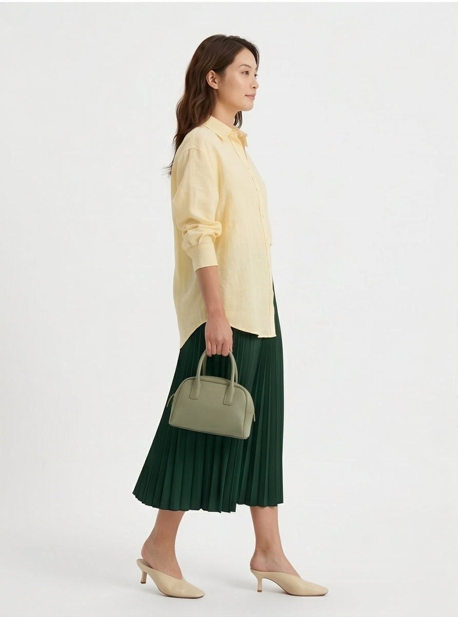 Oversized Pale Yellow Shirt — Soft Butter Tone, Smart Casual Button-Down