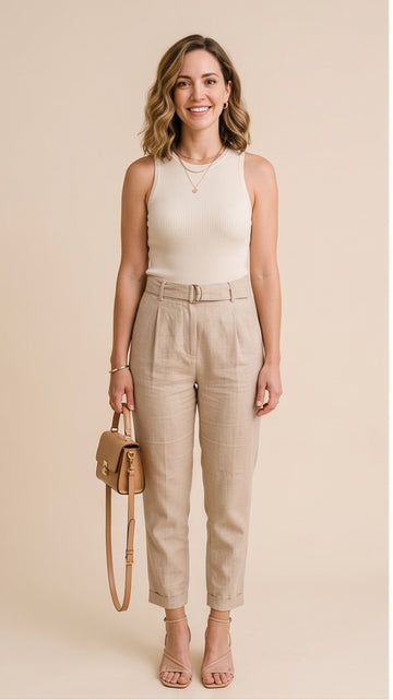 Tailored High-Waisted Joggers for Elevated Comfort