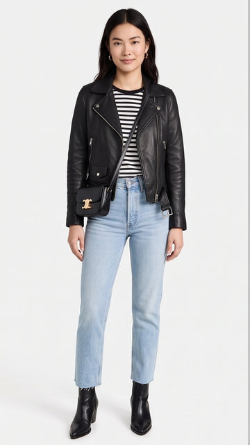 Structured Black Moto Jacket