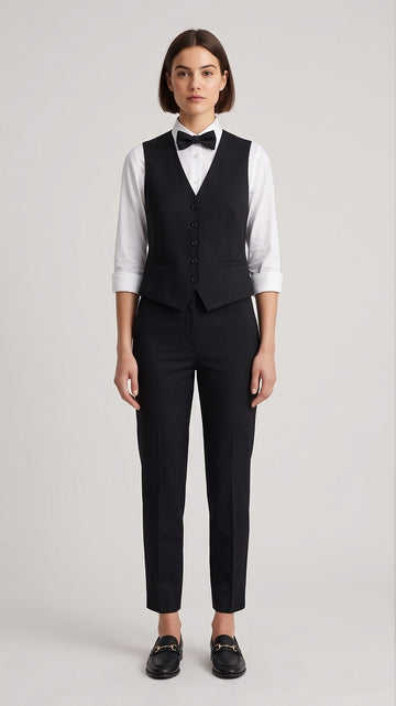 Fitted Waistcoat & Bowtie Bridal Set
