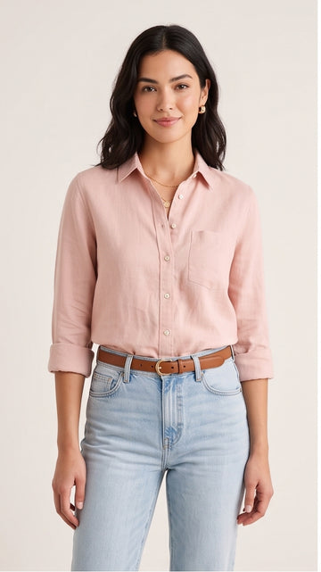 Blush Button-Up Shirt