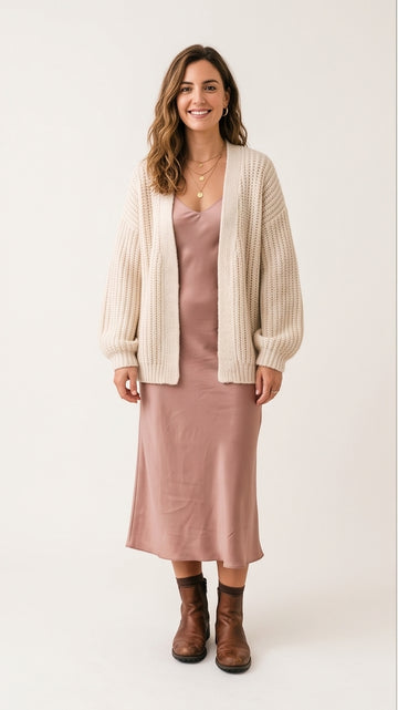 Oversized Cream Cardigan