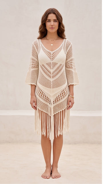 Ivory Crochet Beach Cover-Up