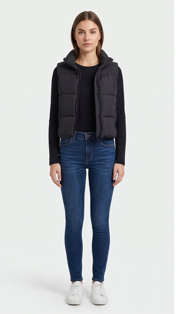 Cropped Puffer Vest