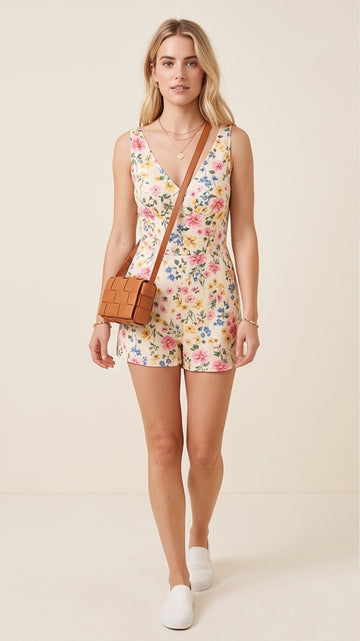 Floral Print Romper
