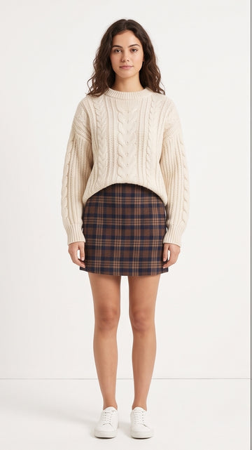 Oversized Cream Knit Sweater