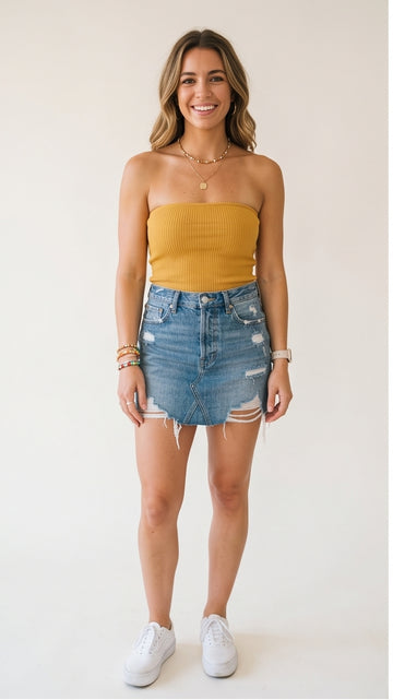 Mustard Yellow Tube Top