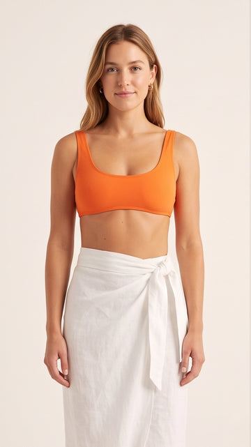 Vibrant Orange Bikini Top