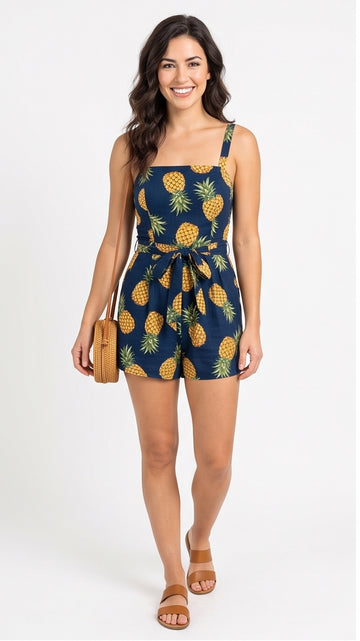 Pineapple Print Romper