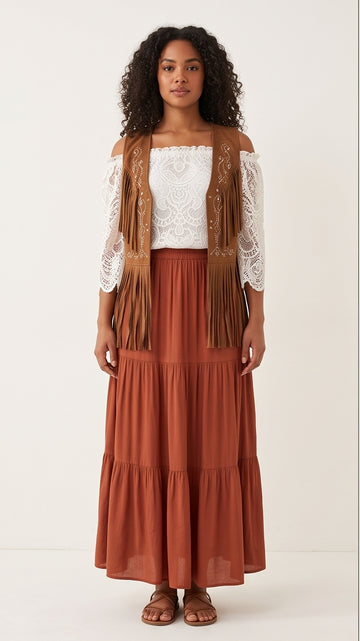 Rust Maxi Skirt