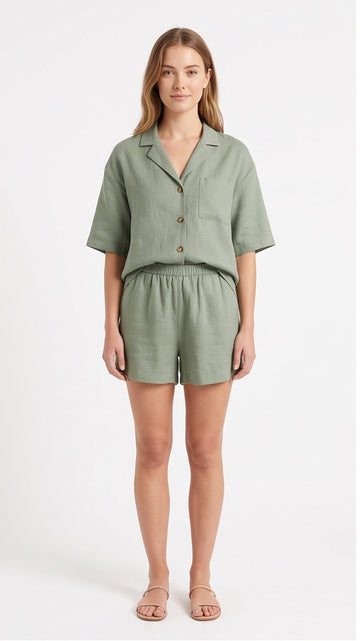 Sage Green Linen Co-ord Set