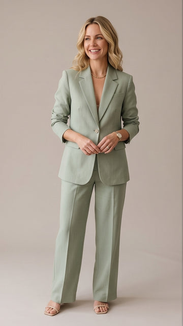Sage Tailored Blazer & Wide Trouser Bridal Set