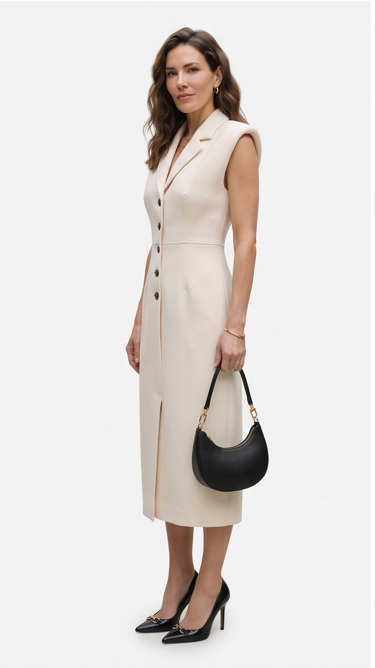 Tailored Structured Vest Bridal Dress