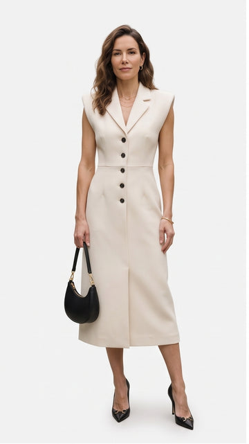 Tailored Structured Vest Bridal Dress